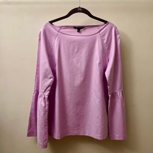 NWT Banana Republic Long Bell Sleeves Top - Sz S, Purple